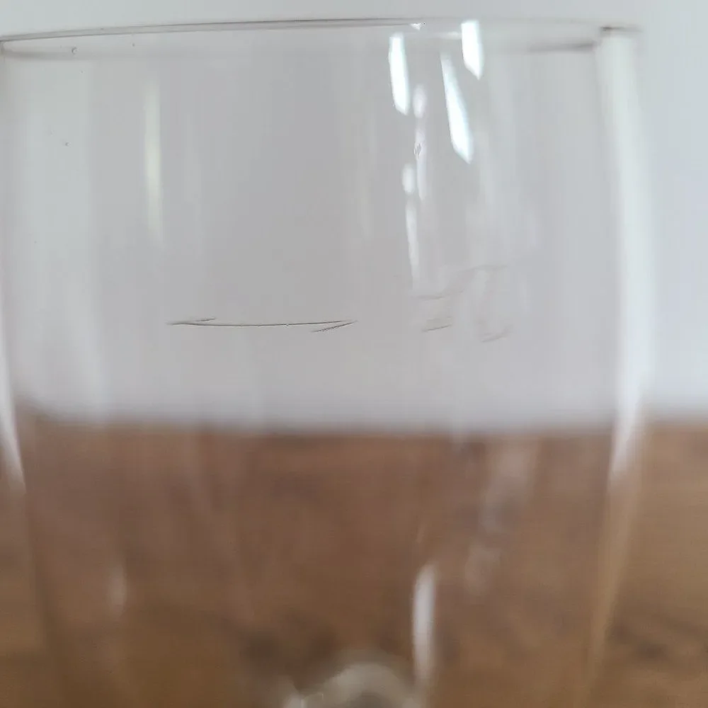 Vintage Large Handblown European Two Pint Clear Glass Beer Boot Drinking Glass